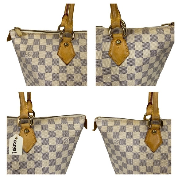 Louis Vuitton Tote bag white damier leather handbag used good condition vintage - Picture 8 of 14